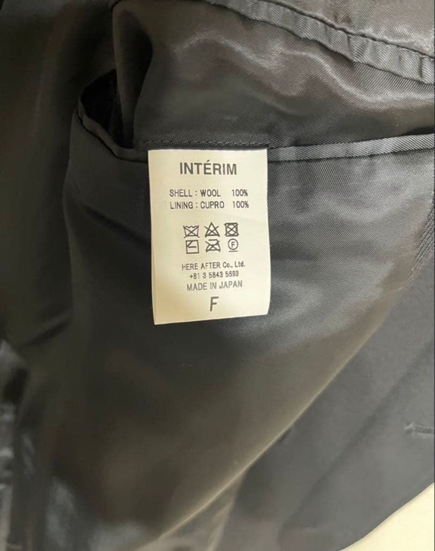 新品 Interim ヴァージンウール100% ステンカラーコート