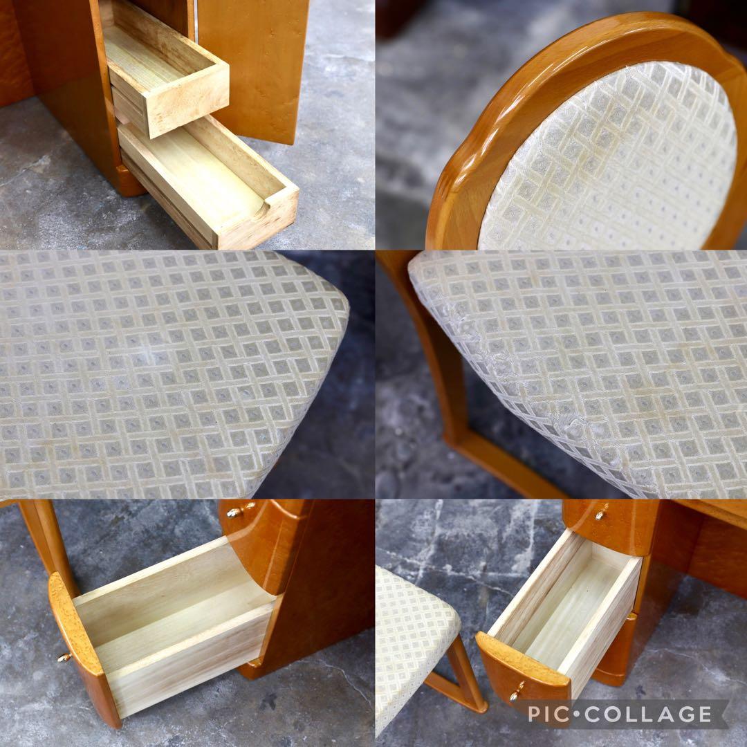 GMIK365A○府中家具 バーズアイメープル ドレッサー 化粧台 デスク