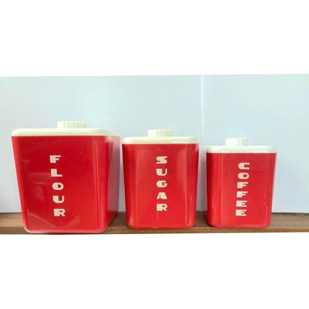 アメリカンヴィンテージ キッチンキャニスター ３サイズセット