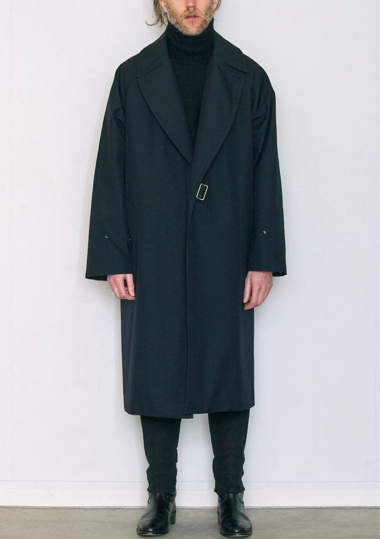 COMOLI 18aw ウールサージタイロッケンコート size1