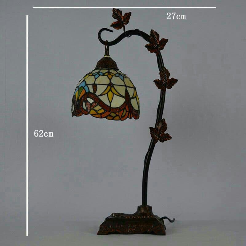 ティファニースタイルテーブルランプ電気スタンドガラスランプ シャンデリアバロ7