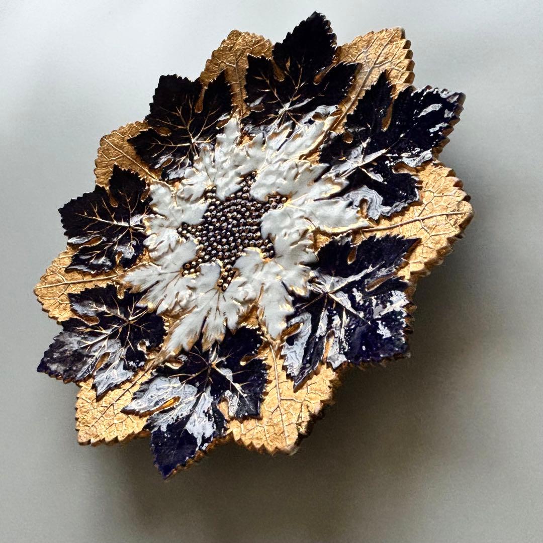 アンティーク　マイセン　豪華なリーフプレート　Meissen【稀少品・美術品】