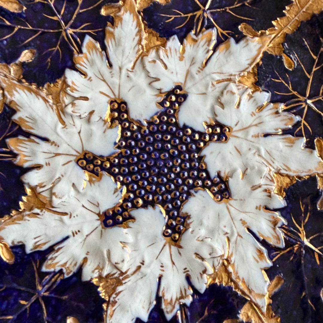 アンティーク　マイセン　豪華なリーフプレート　Meissen【稀少品・美術品】