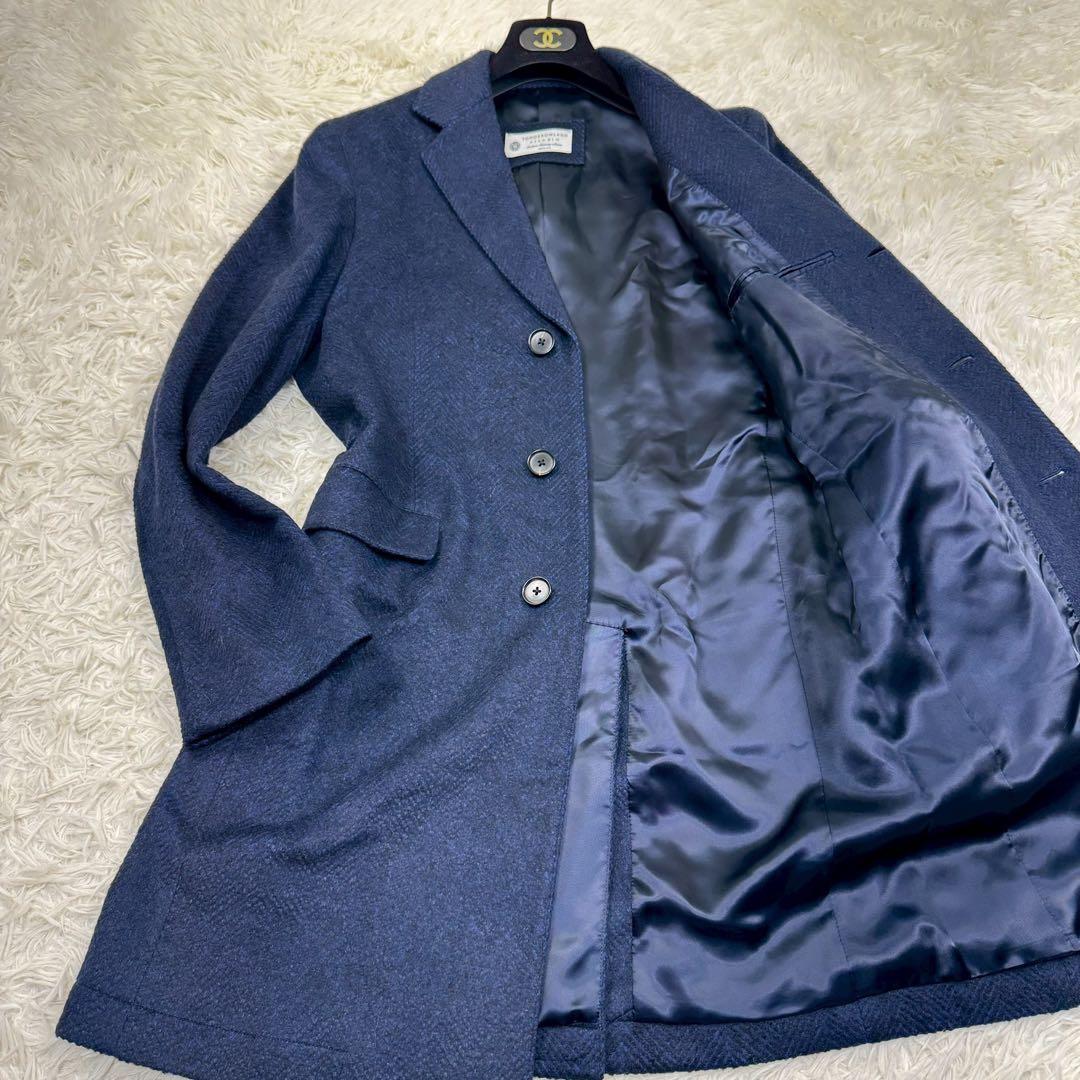 極上四者混✨ トゥモローランド カシミヤ シルク コロンボ ヘリンボーン コート