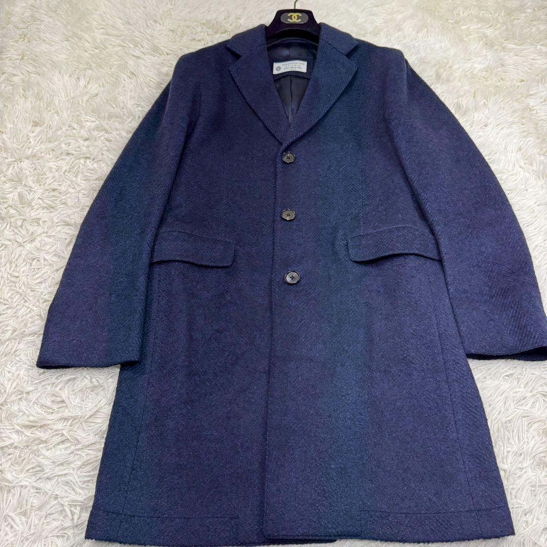 極上四者混✨ トゥモローランド カシミヤ シルク コロンボ ヘリンボーン コート