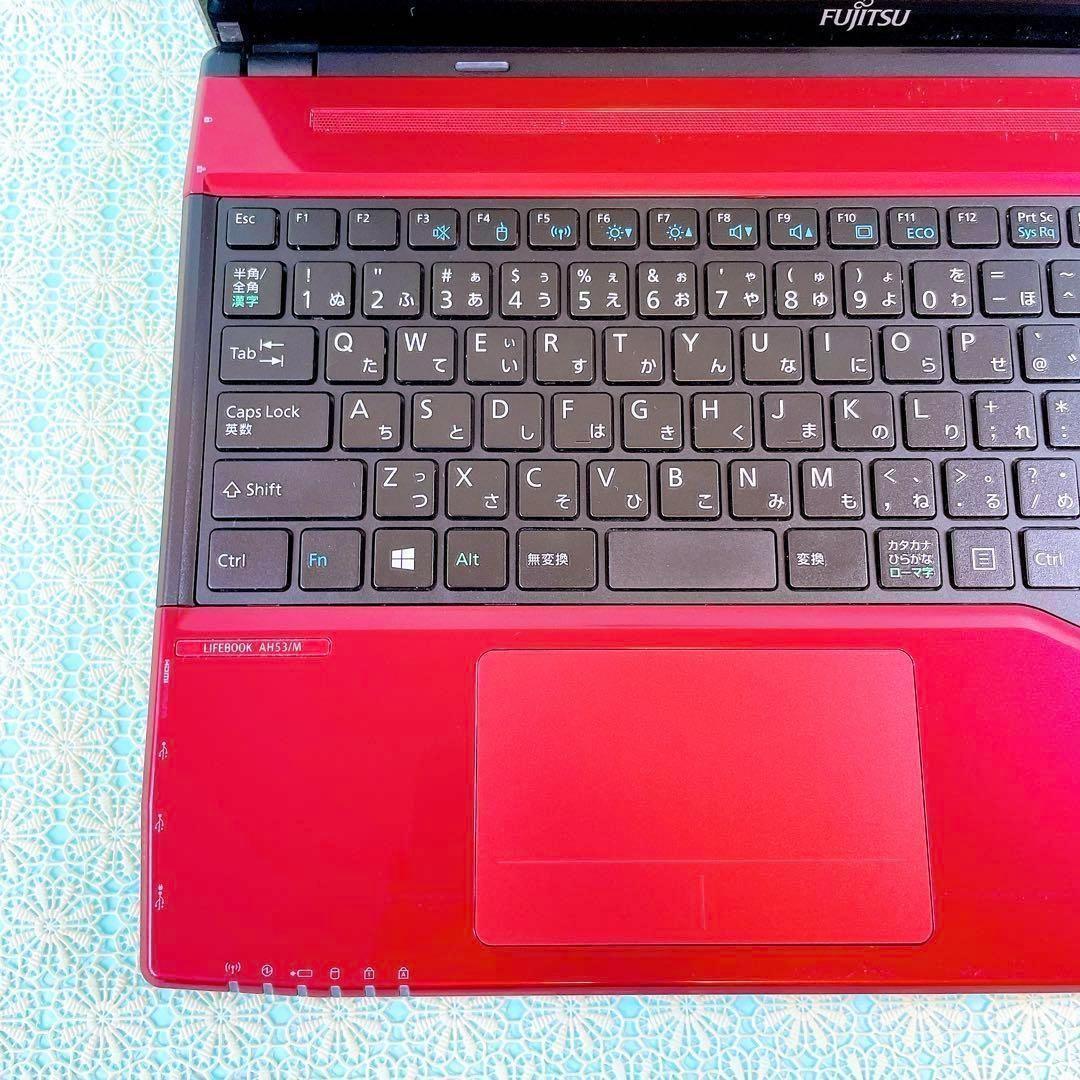 Windows11✨️Corei7‼️薄型ノートパソコン快適SSDカメラ付おしゃれ赤