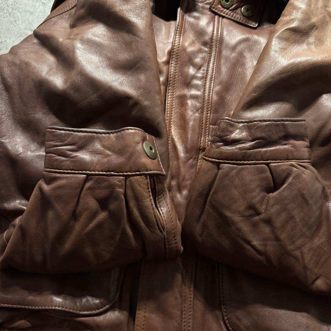 ジャケット・アウター 90s type G-1 A-2 lamb leather flight jkt