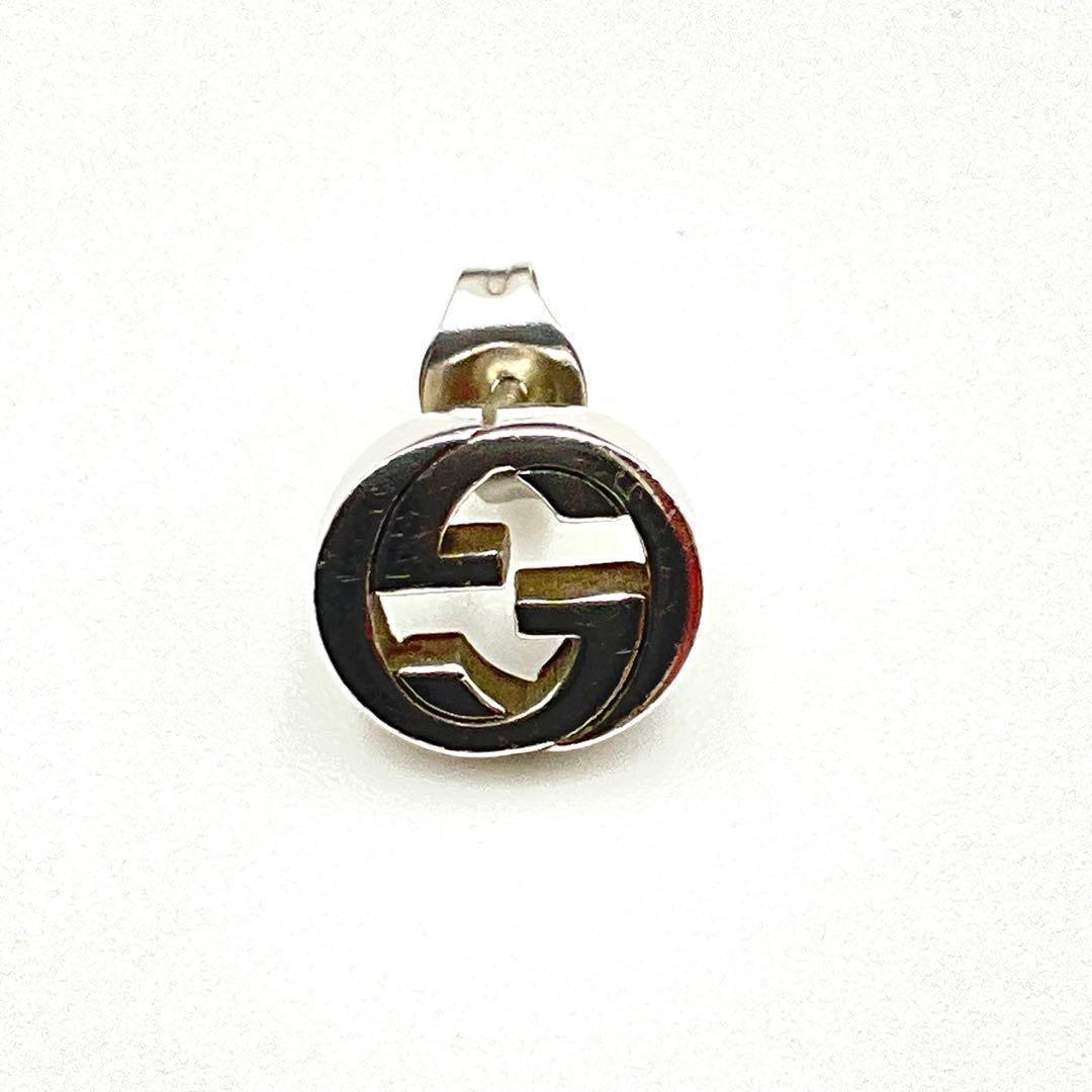 グッチ GUCCI ピアス 片耳 GG インターロッキング シルバー