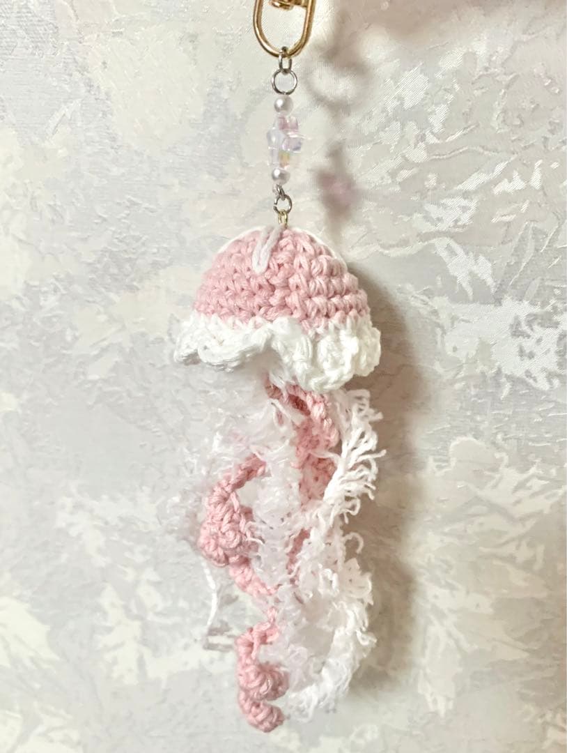 クラゲ あみぐるみ チャーム キーホルダー【オーダー】