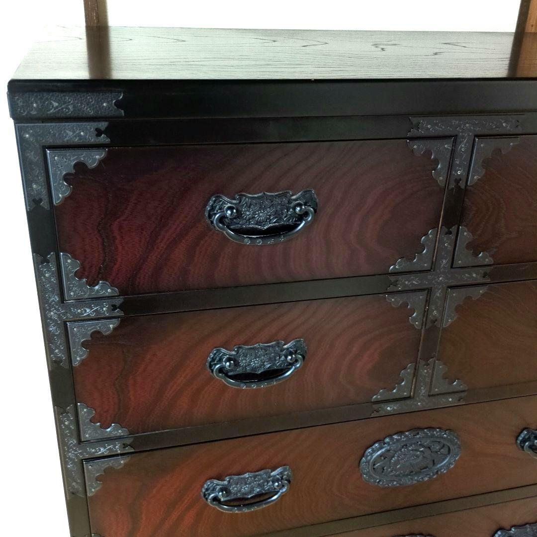 民芸たんす 134㌢高 アンティーク家具 和箪笥