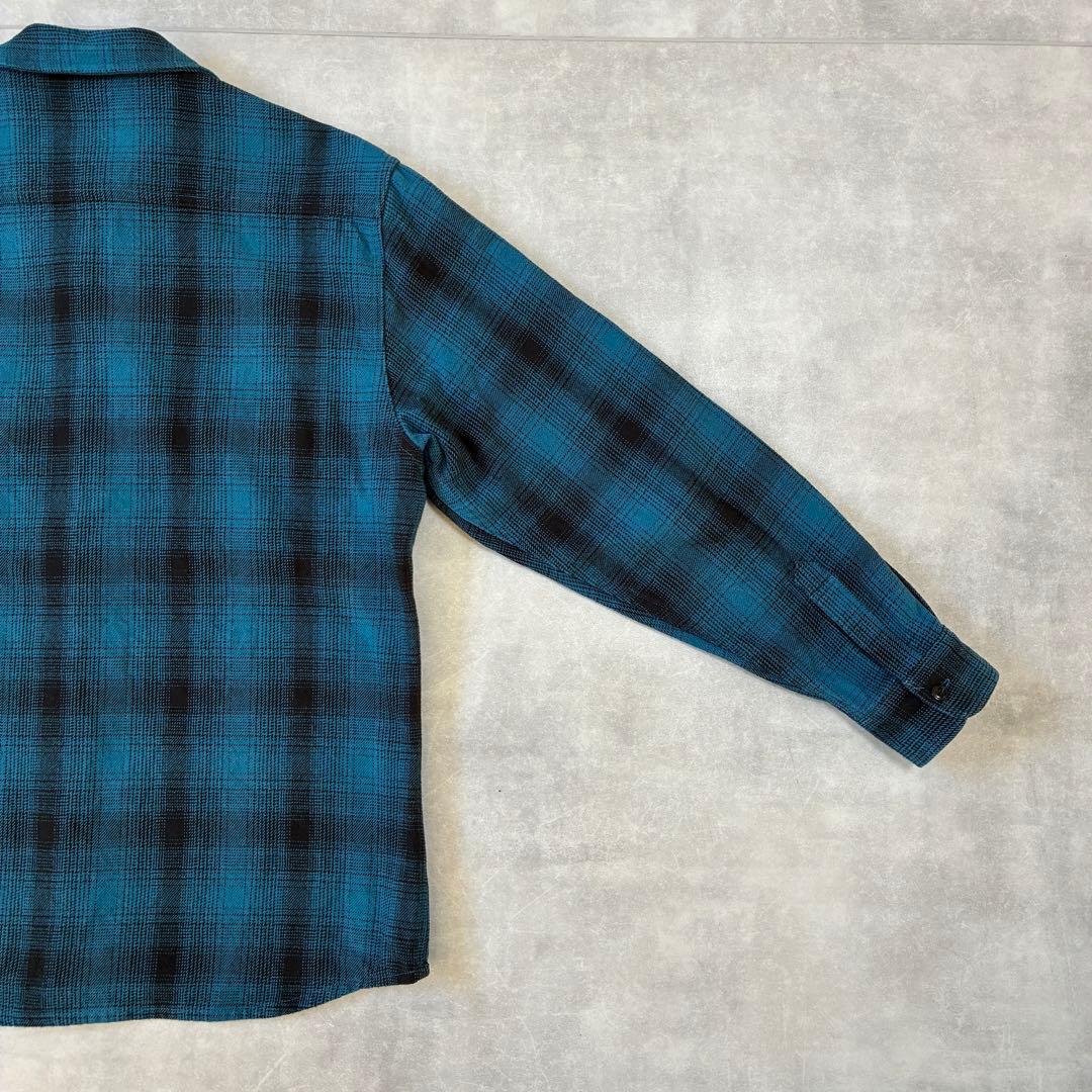 【超美品】BIG MIKE ビッグマイク オンブレチェック ヘビーネルシャツ L