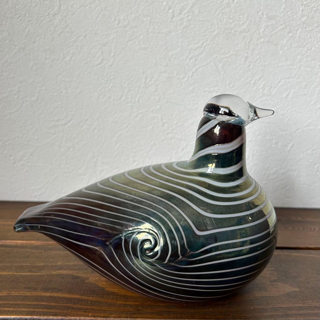 オイバ・トイッカ 長い尾の鳥 ガラスの鳥 オブジェ 置物 1981年　イッタラ