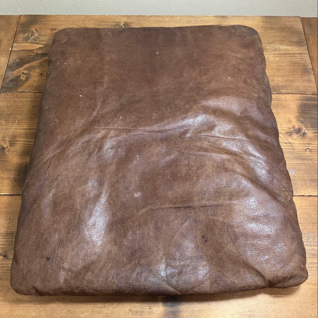 ヴィンテージ 革 座布団 2枚