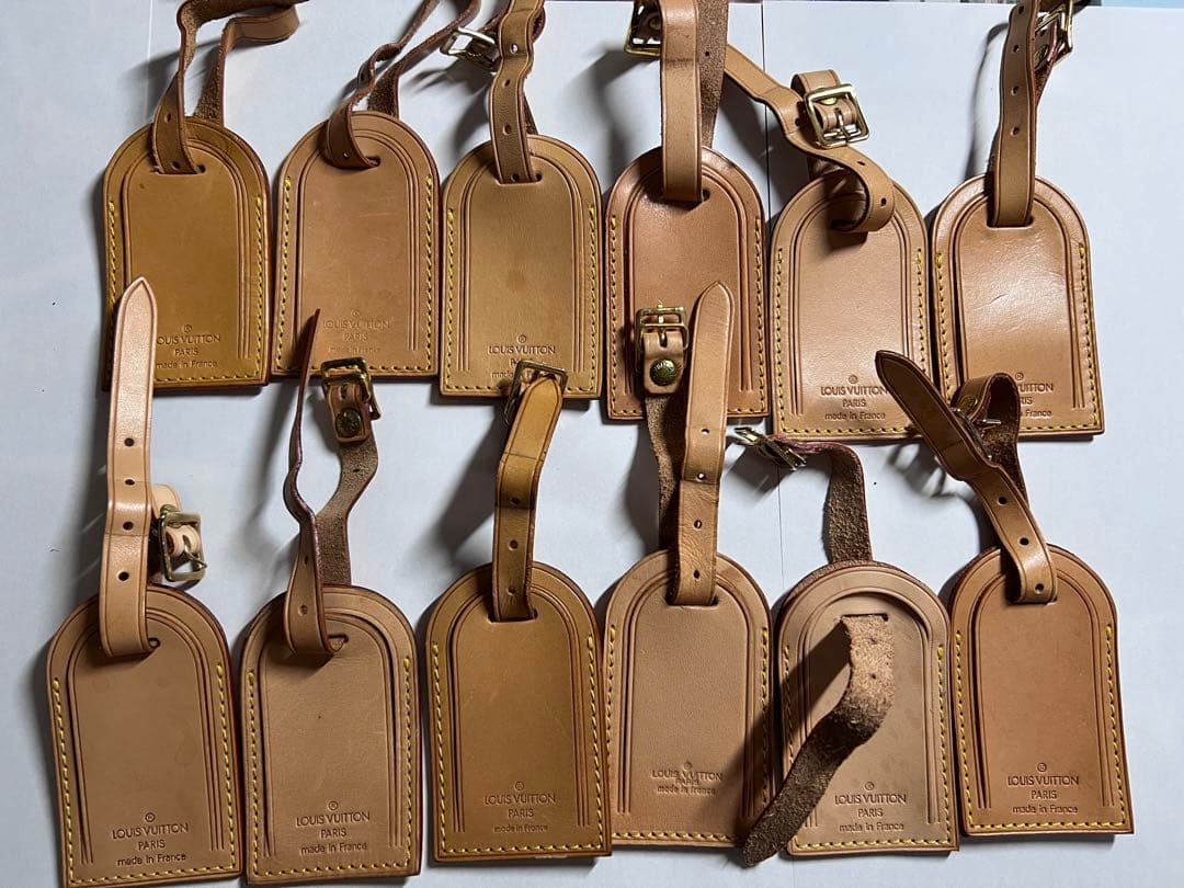 LOUIS VUITTON ネームタグ ネームタグ　ヌメ革　12点セット