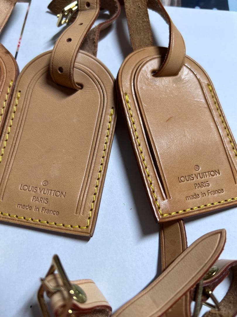 LOUIS VUITTON ネームタグ ネームタグ　ヌメ革　12点セット
