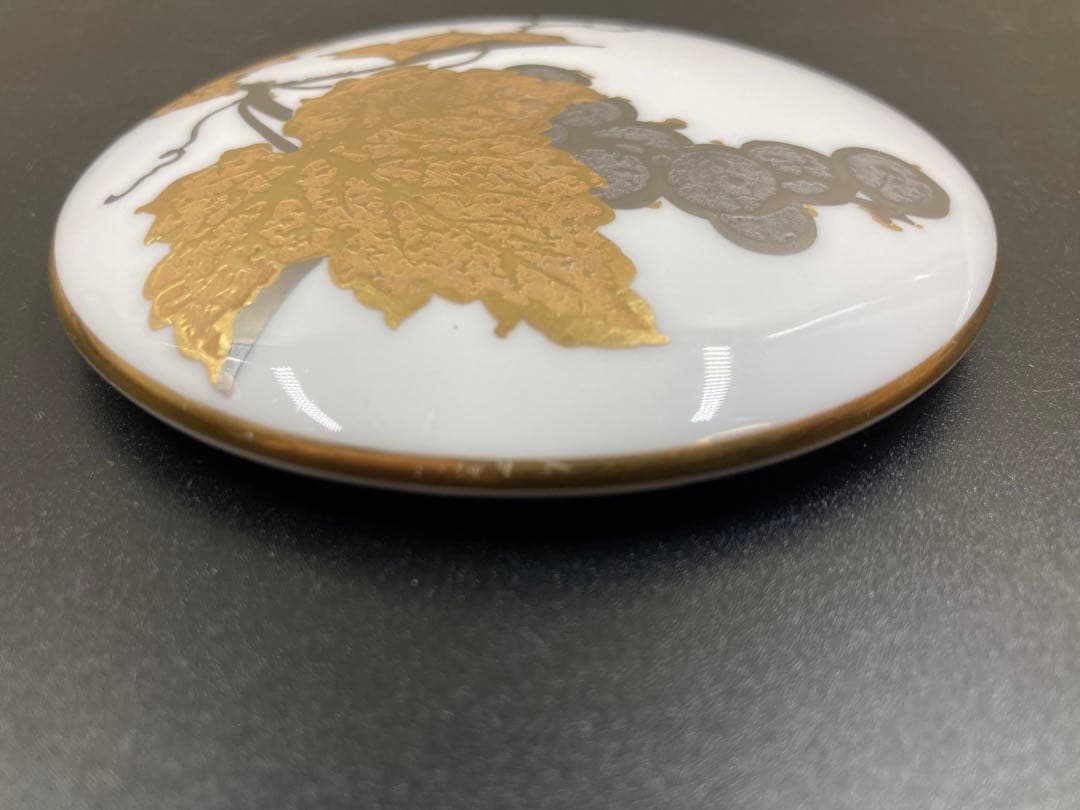 大倉陶園 金蝕ぶどう ボンボニエール　希少品　茶器　小物入れ　ボンボニエーレ