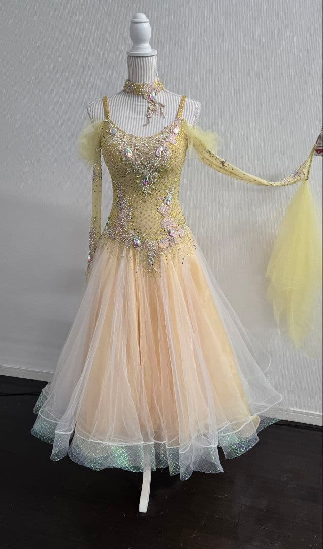 難あり☆社交ダンス用オフショルダードレス