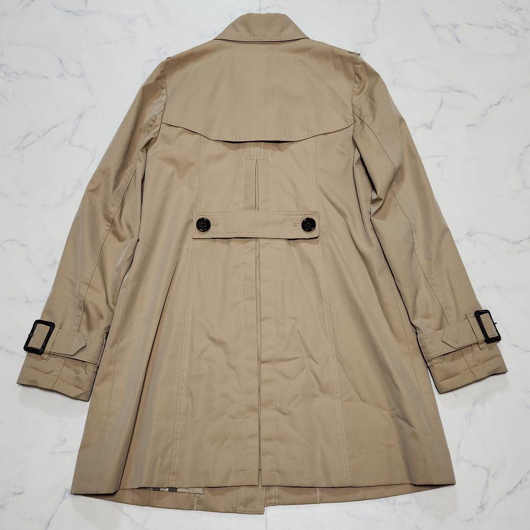 バーバリーロンドン　トレンチコート　シングル　メガチェック　38　ベージュ