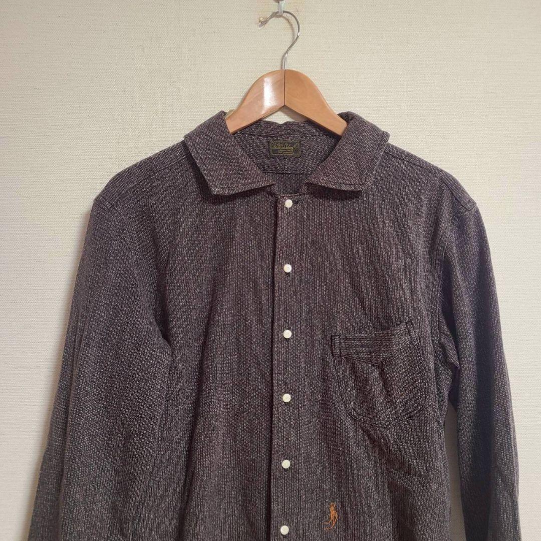 オールドジョー 長袖 シャツ ビーチクロス ゴマ塩 ワークシャツ 38