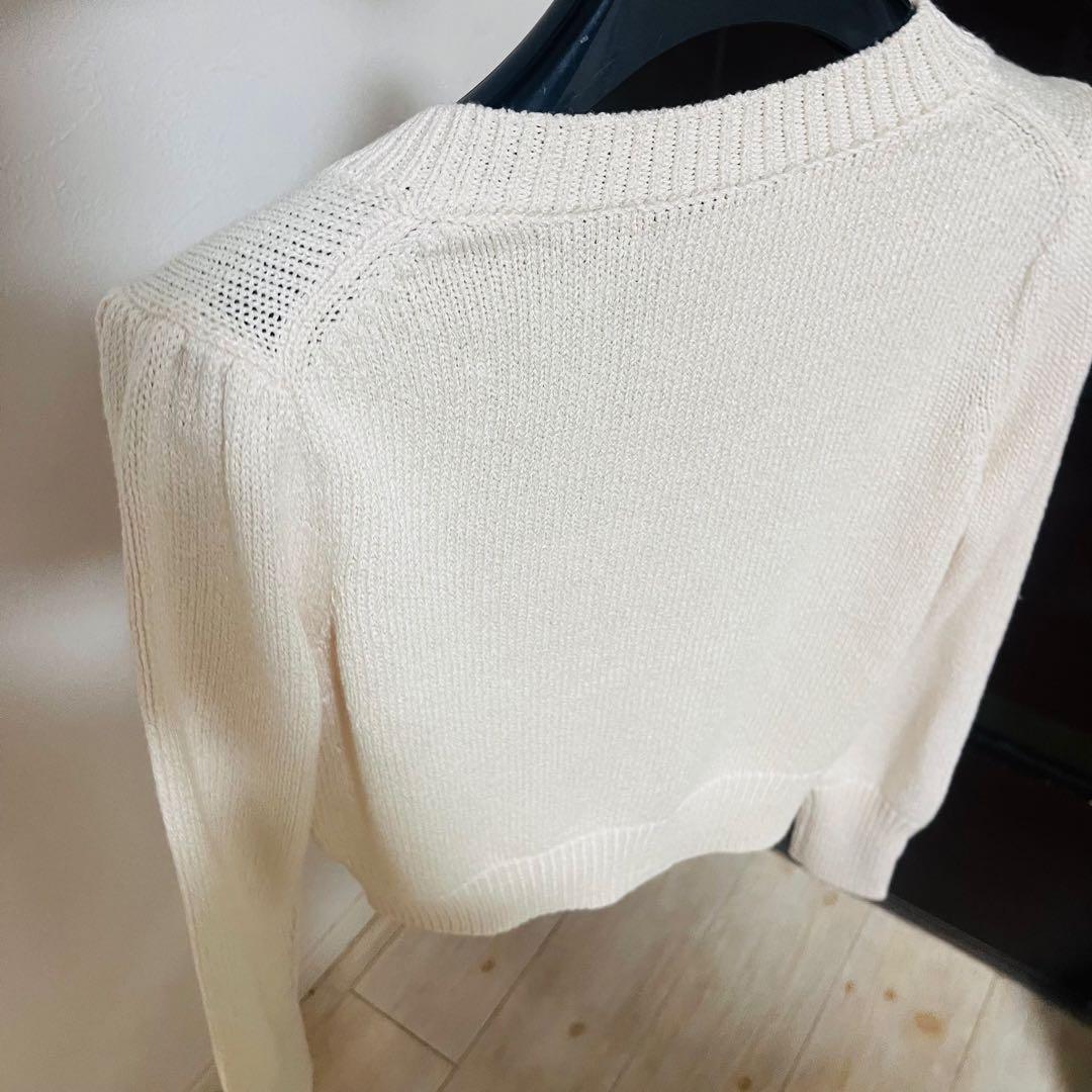 新品☆ANAYI ブライトリリヤーンクルーネック カーディガン/セオリー、23区