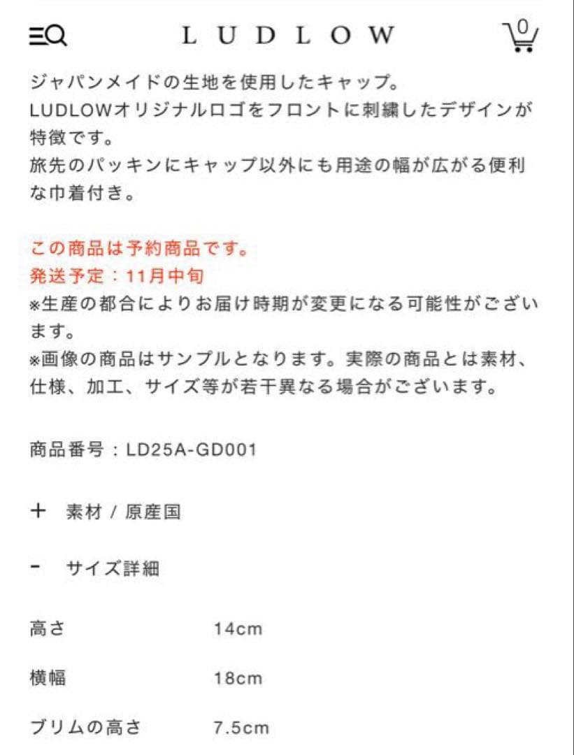 【はむ】2025 LUDLOW ラドロー　チェックキャップ