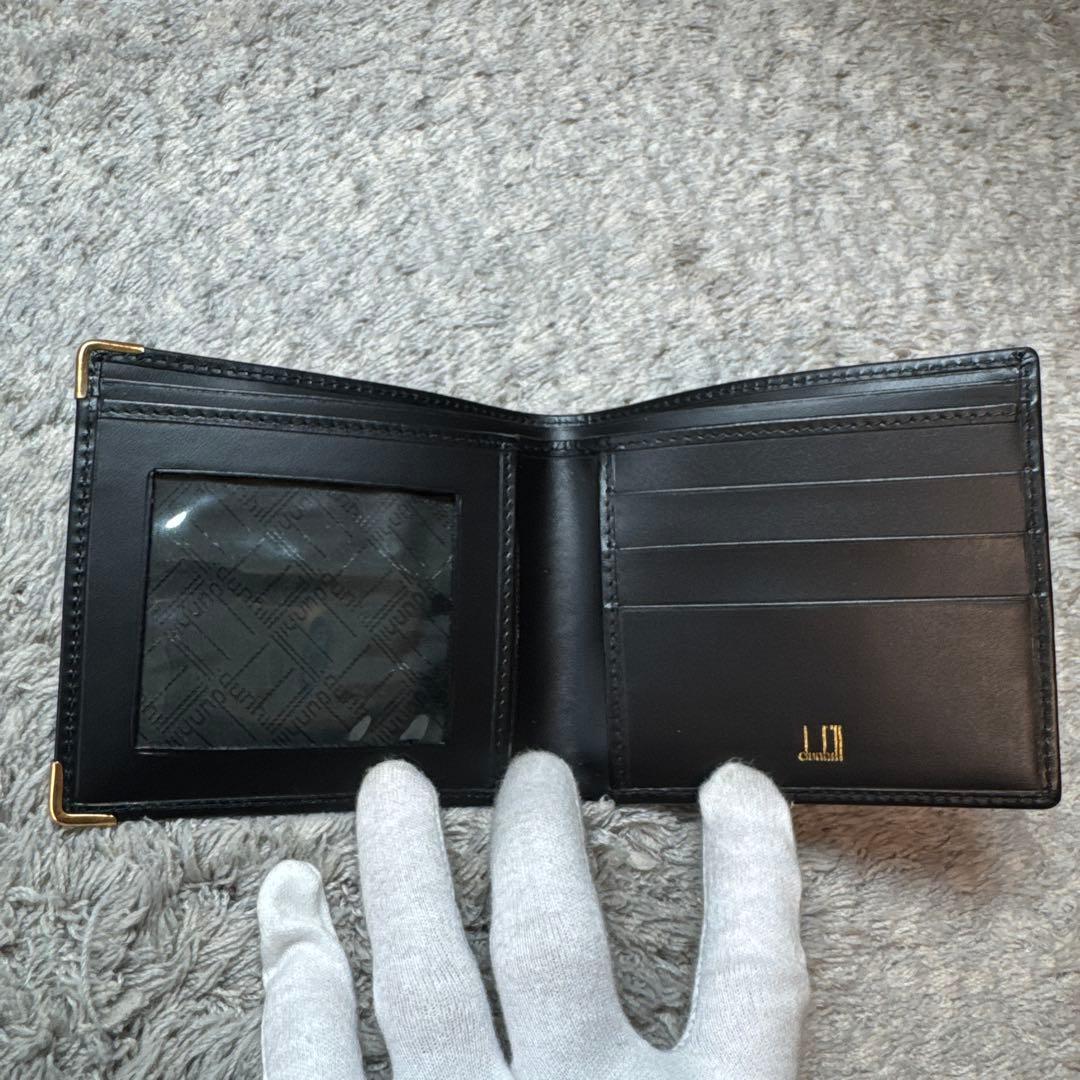 【未使用】dunhill ダンヒル 二つ折り財布 レザー ブラック