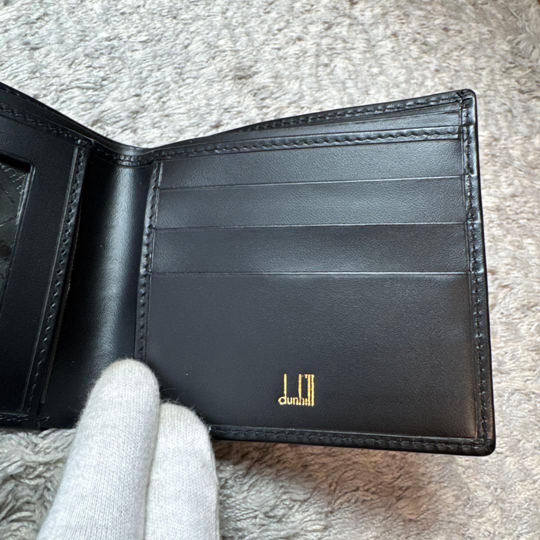 【未使用】dunhill ダンヒル 二つ折り財布 レザー ブラック