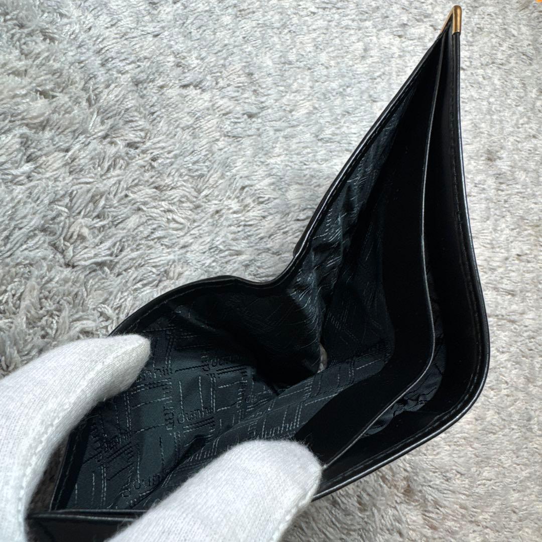 【未使用】dunhill ダンヒル 二つ折り財布 レザー ブラック