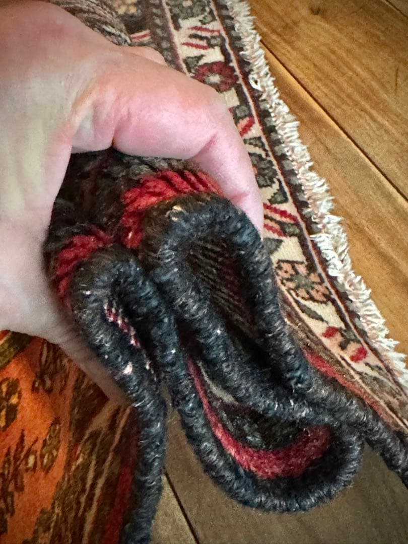 トライバルラグ　ヴィンテージラグ　ペルシャ絨毯　マズラガン　ハマダン　美品