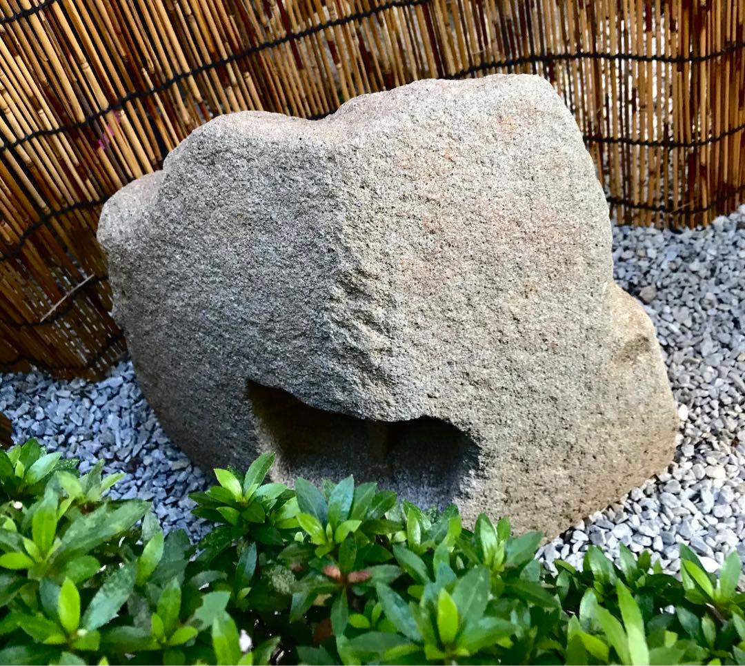 【天然石・自然型石灯篭・置灯篭】庭石オブジェ箱庭飾り石日本庭園テラス造園天然石