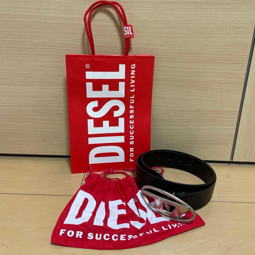 DIESEL ブラック ベルト 80/32 used加工