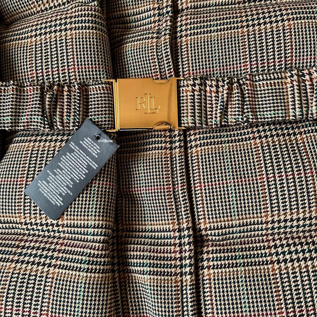 専用❗️新品未使用LAURENグレンチェックキルテッドツイードダウンベスト