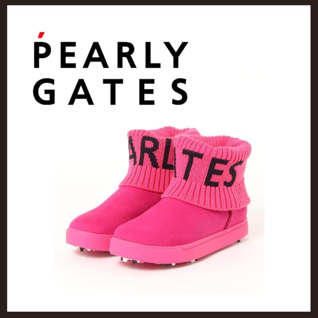 ○★新品 未使用 PEARLY GATES ヌバック×リブニットショートブーツ