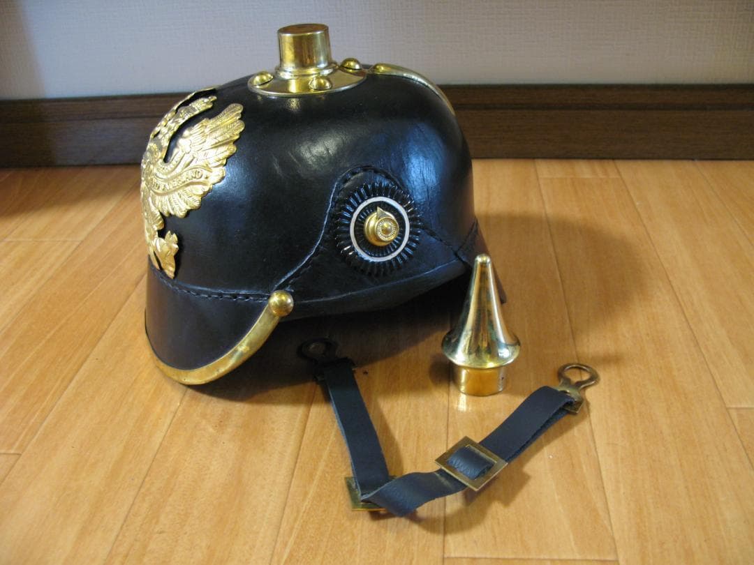 WW1ドイツ帝国軍 ヘルメット ピッケルハウベ 兵・下士官用 レプリカ レザー