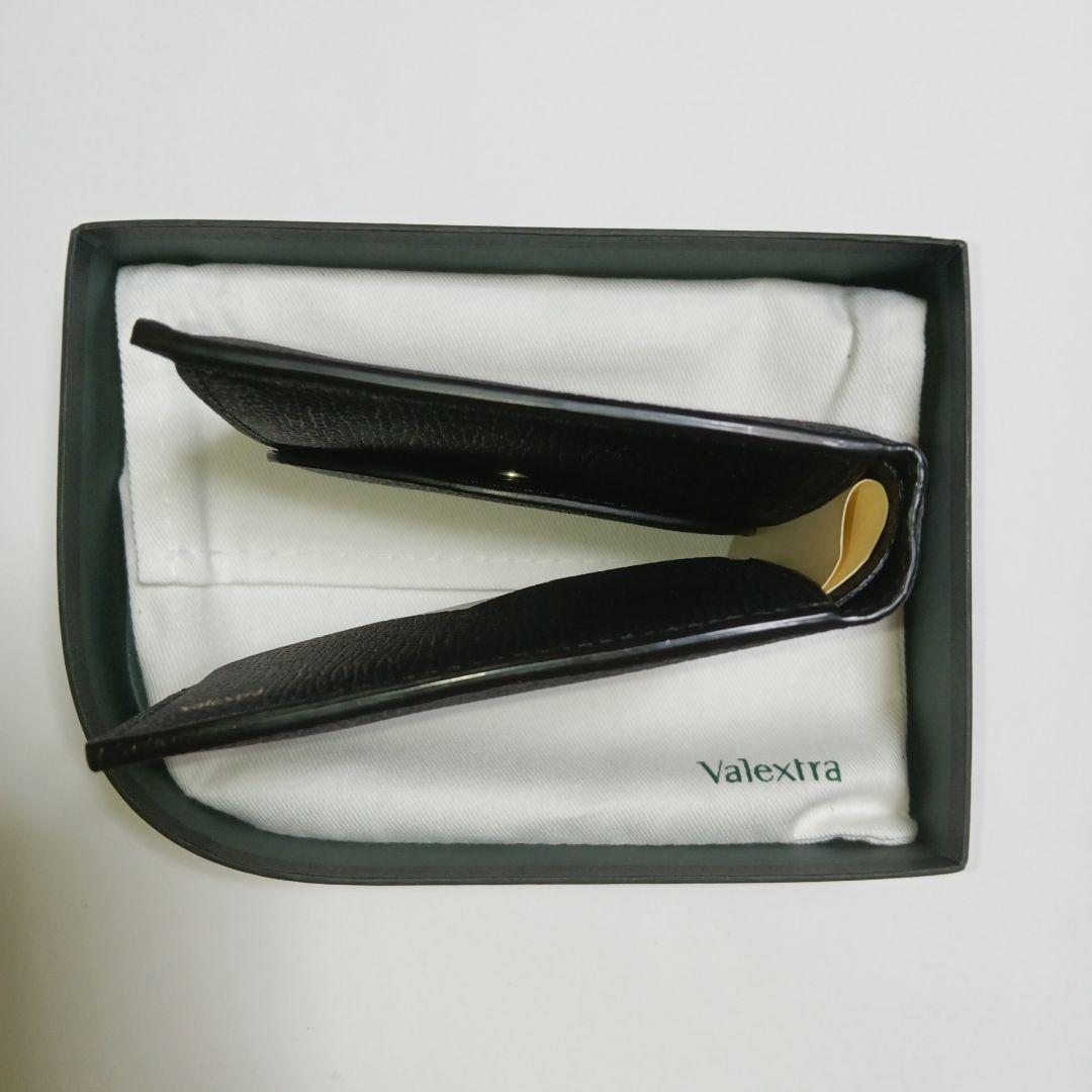 【特価 未使用】Valextra 財布 メンズ 二つ折り財布 レザー ブラック