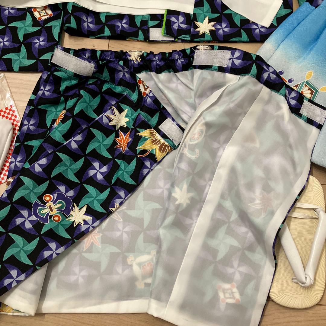 七五三 着物セット1歳 2歳　3歳　男の子　小柄　被布　簡単着付け　正月　年賀状