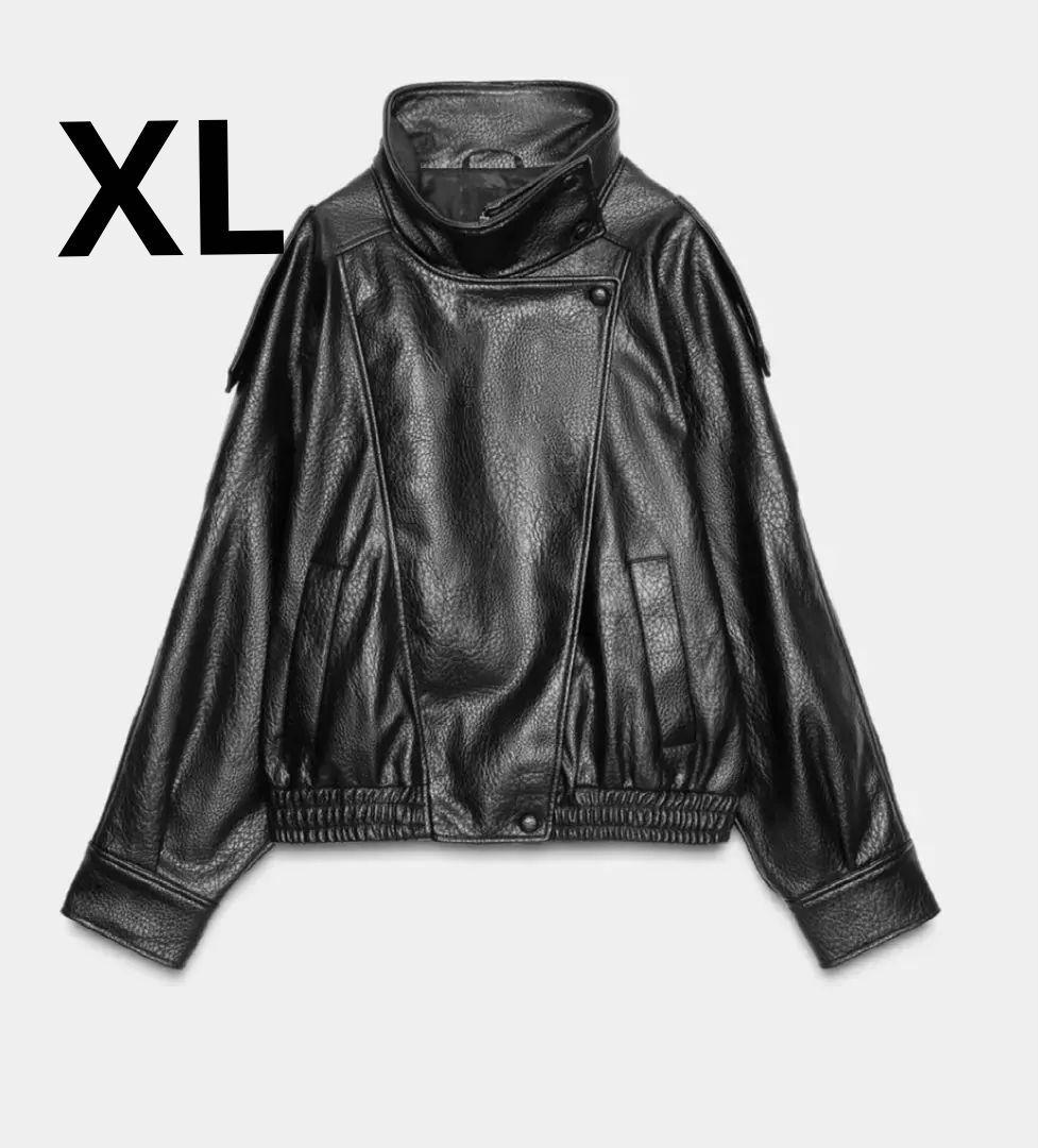 12/13(土)まで ZARA 完売品YSL似フェイクレザージャケットXL正規品