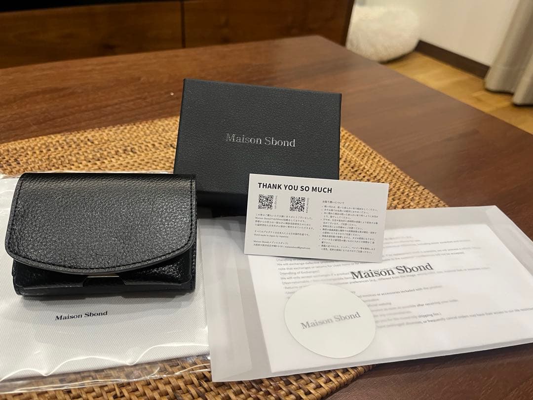 lemacew　新品未使用Maison Sbond ブラック 三つ折り財布