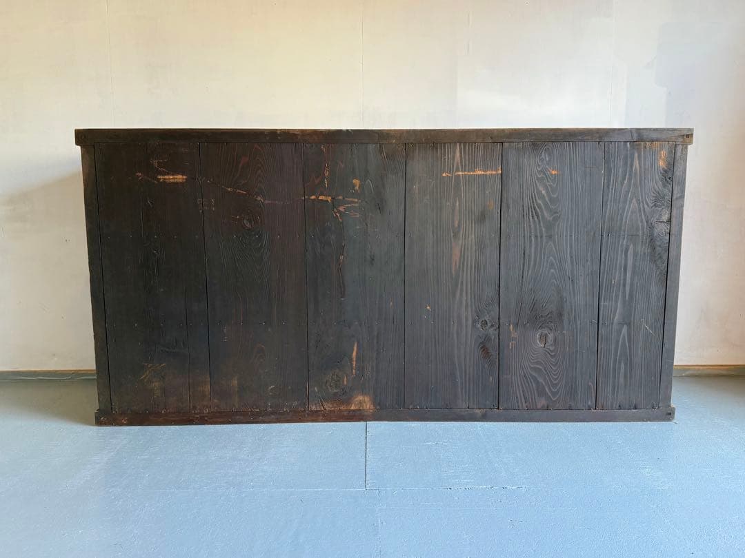 水屋箪笥 古民家 古家具 飾り棚 本棚 食器棚 カウンター キャビネット