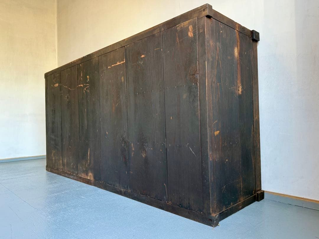 水屋箪笥 古民家 古家具 飾り棚 本棚 食器棚 カウンター キャビネット