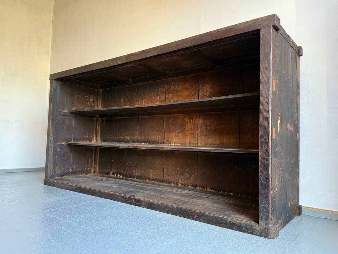 水屋箪笥 古民家 古家具 飾り棚 本棚 食器棚 カウンター キャビネット