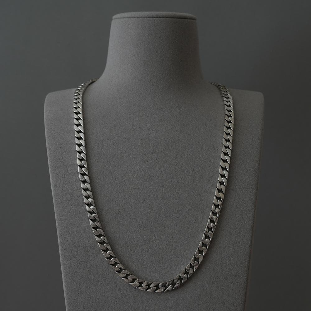 鑑定書付 60cm 重厚 シルバー 喜平チェーンネックレス シルバー925