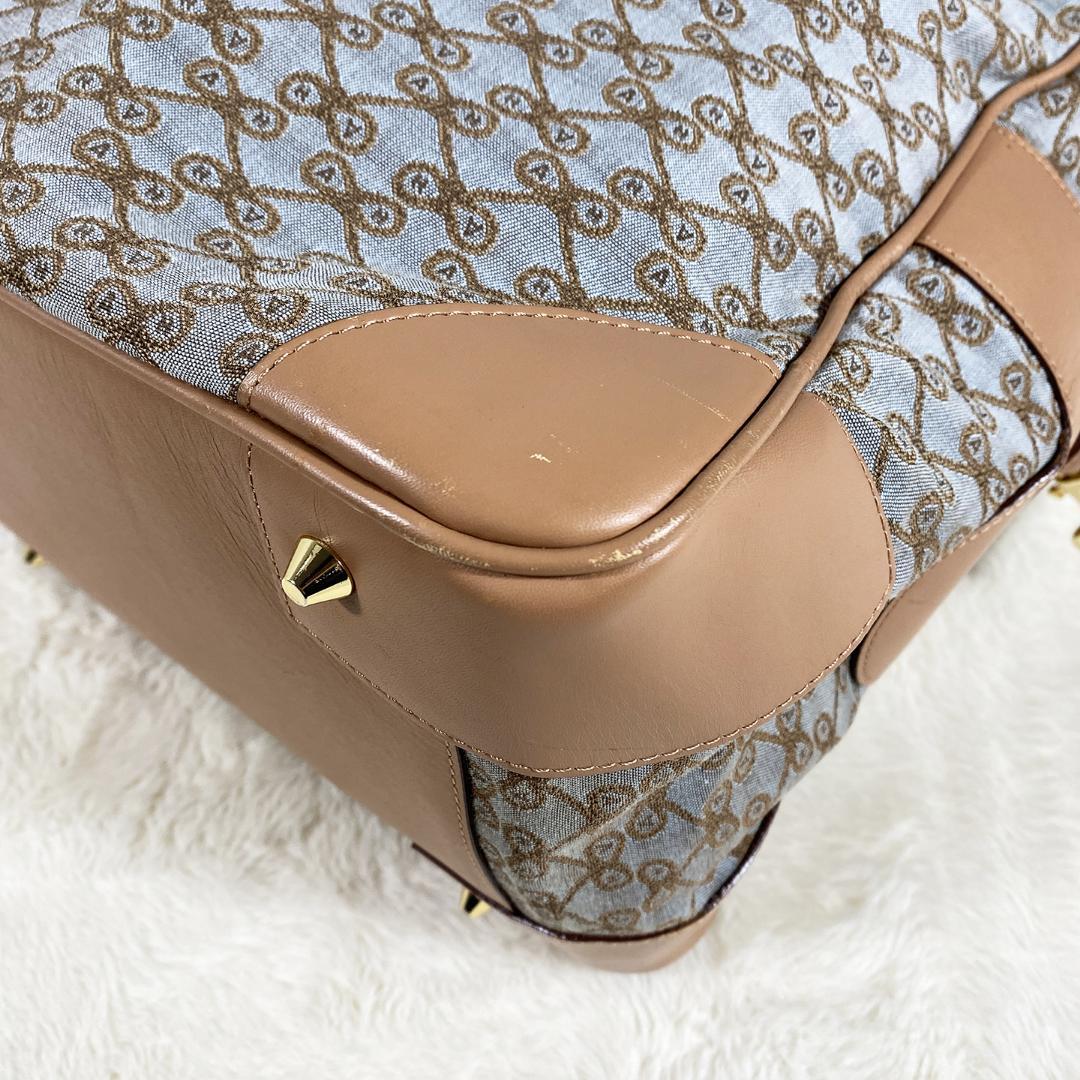 【美品】アニヤハインドマーチ リボン柄 ボストンバッグ 旅行カバン 総柄