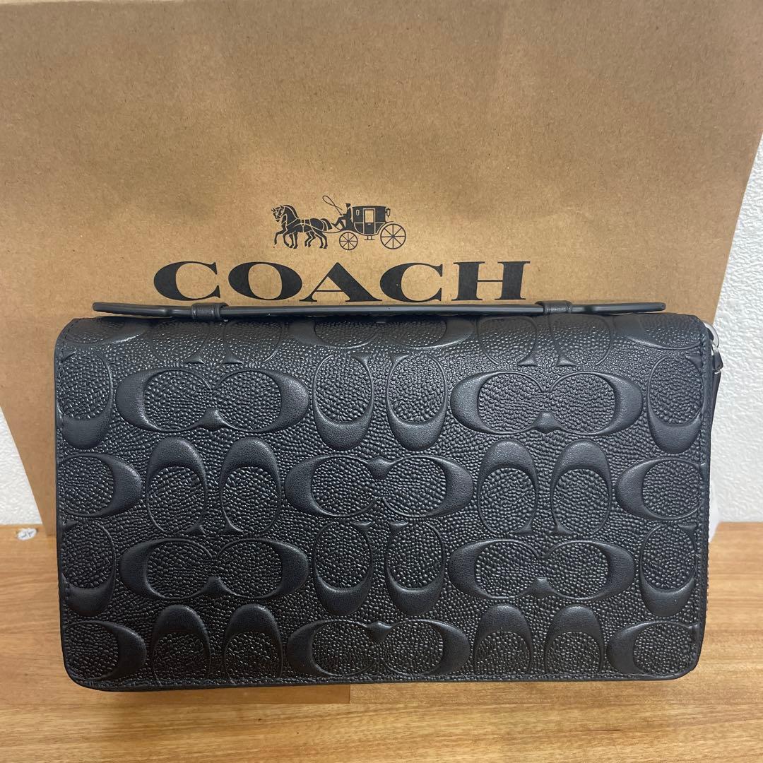 COACH ブラック レザー 長財布　コーチ　贈り物