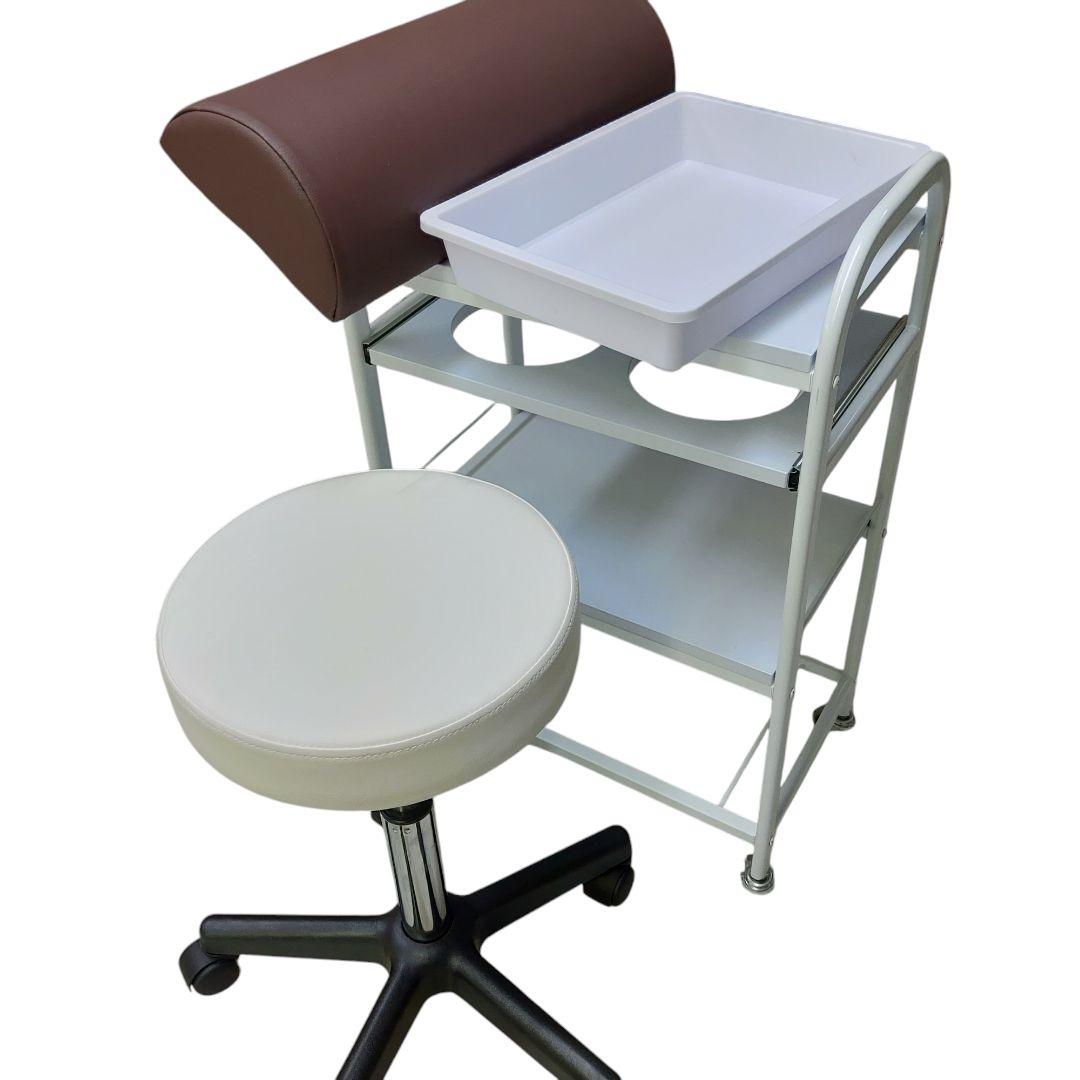 アイボリー マッサージチェア リクライニング機能 エステベッド 施術用セット