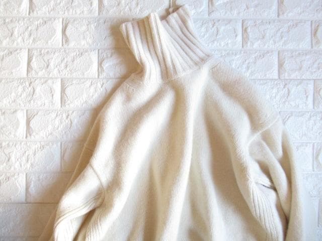 トゥモローランド マカフィー 上質 カシミヤ ウール ハイネック ニット 白