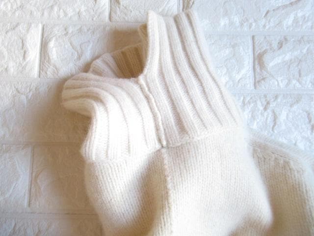 トゥモローランド マカフィー 上質 カシミヤ ウール ハイネック ニット 白