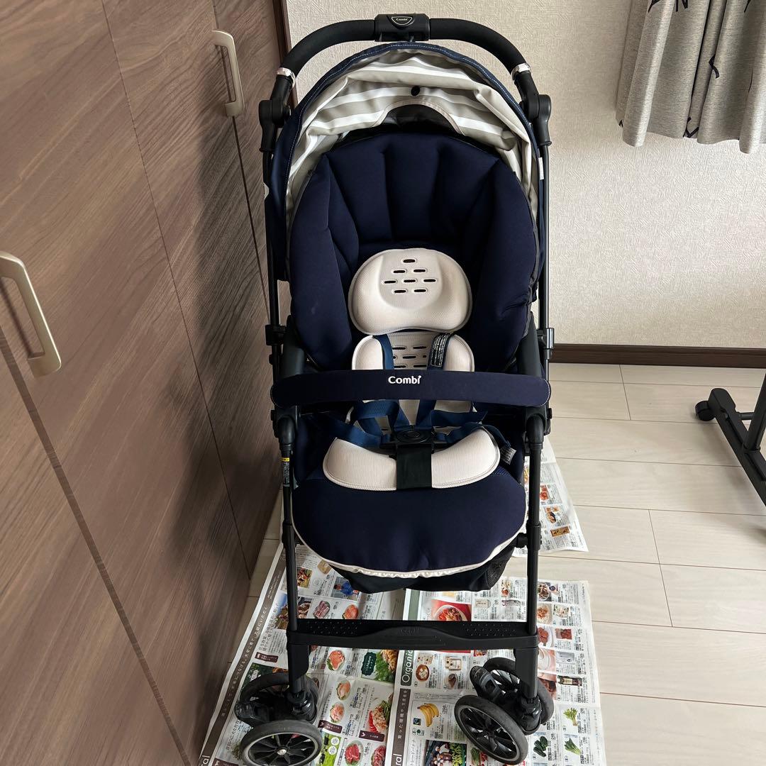 Combi ネイビー ベビーカー 折りたたみ式