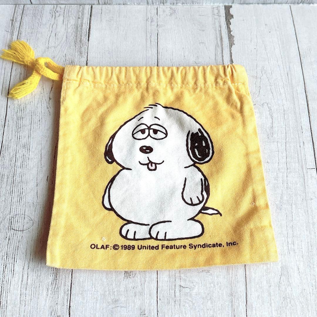 スヌーピー デイジーヒルパピーズ OLAF オラフ 巾着 巾着袋 昭和レトロ