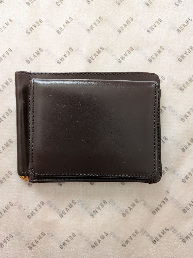 【専用ワックス付】GLEN　マネークリップ　小銭入れ付